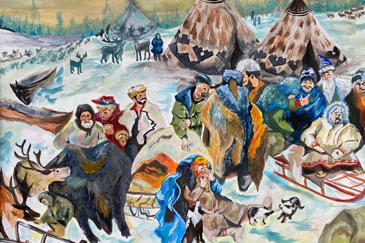 Выставка по итогам заочного окружного конкурса «Мой мир: Семья, Югра и Я»